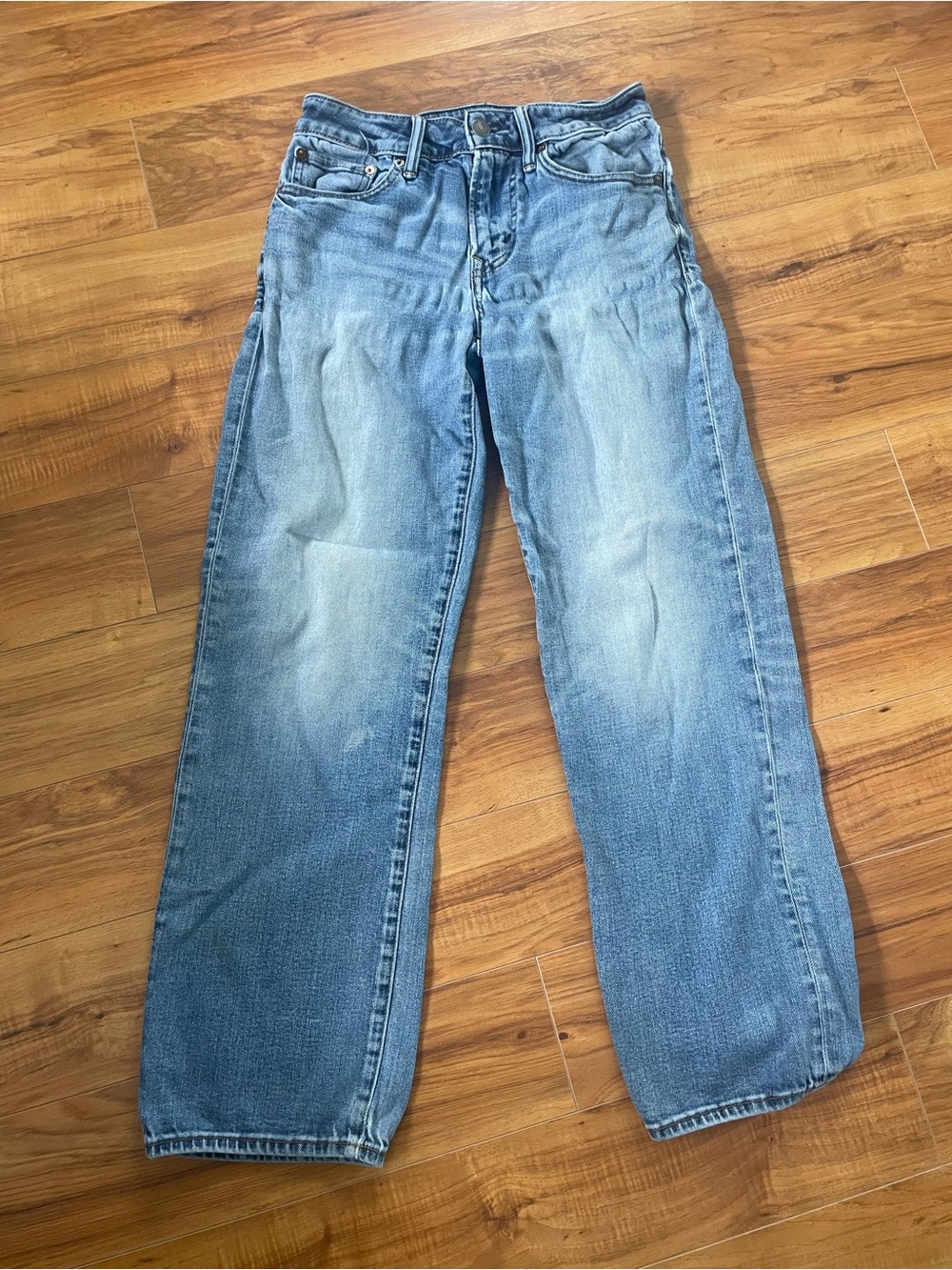 American Eagle Light Blue Straight-Leg Jeans